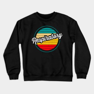 Respiratory Therapist Retro Vintage Sunset Crewneck Sweatshirt